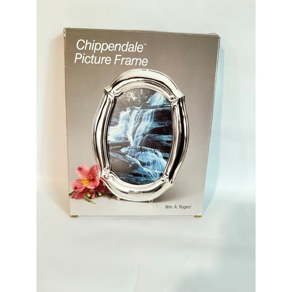 Vintage Chippendale Silverplated Picture Frame William A. Rogers 5.25x7.375" NIB - Picture 2 of 4